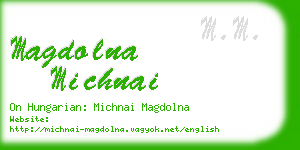 magdolna michnai business card